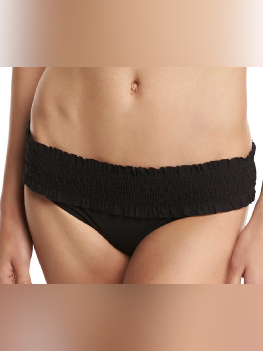 NWT Tory Burch Smocked Costa Hipster Swim Bikini Bottom